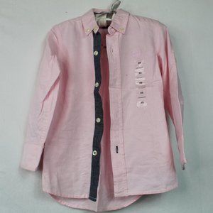 New Boys Baby Gap, Button Down, Light Pink Collared Shirt - Sz 4/5 (XS)